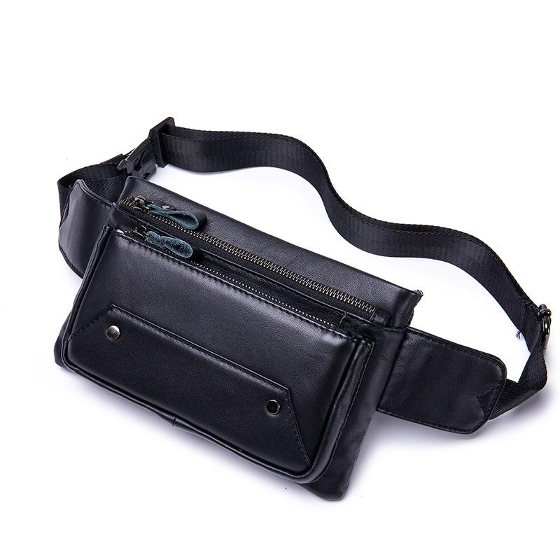 Waist Bag for Men To Hold Mobile Phone Multi-functional Sports Genuine Leather Crossbody Bag with A Sense of Luxury