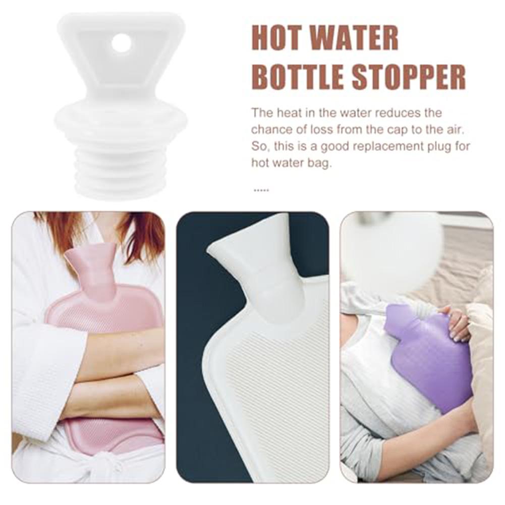 8er-Pack Heißwasserflaschenverschluss Weißer Kunststoff Sicherer Sitz für Bauwesen, Sanitär und Industrielle Anwendungen