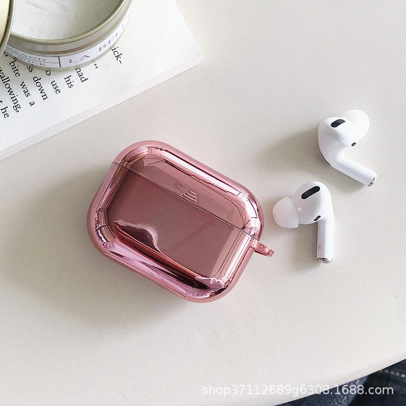 Compatible with Apple AirPods Pro 3rd Generation Bluetooth Earphone Case Fashion Electroplated Full Coverage TPU Soft Case