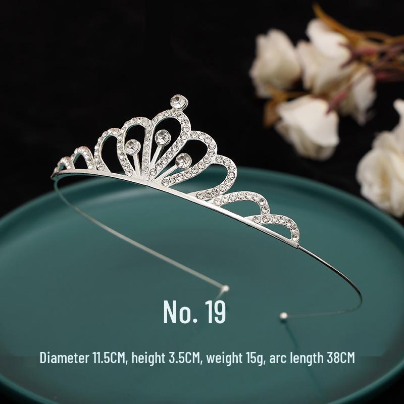 Serre-tête Couronne de Princesse à Strass pour Enfants - Mignon Style Peigne Chat Lapin Incrusté de Diamants pour Filles