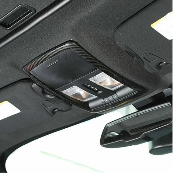 Carbon Fiber Interior Reading Lamp Light Cover Trim for Dodge Challenger 2010+