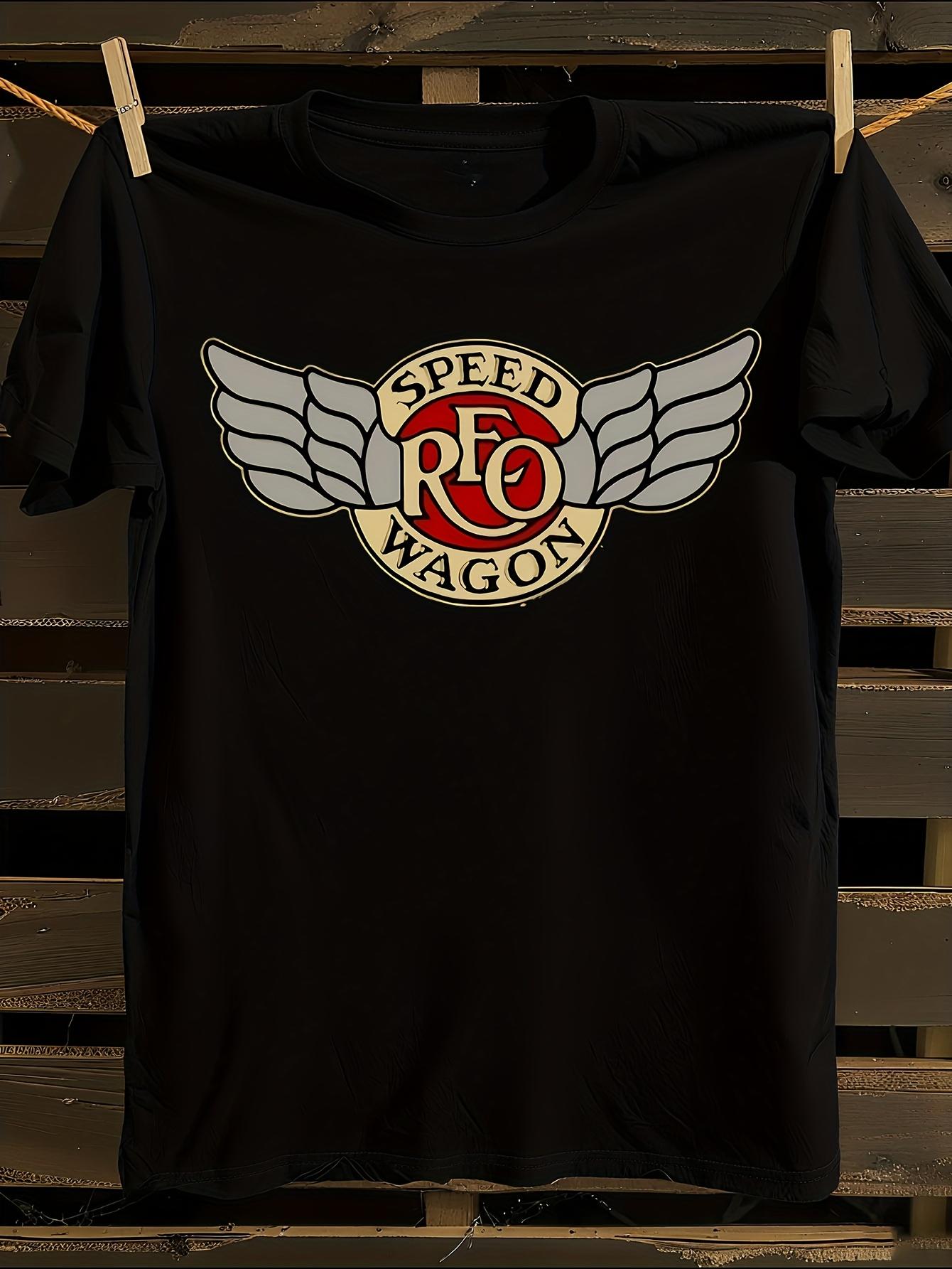 

s REO Speedwagon Band Logo T-Shirt Mens Tshirt Womens Tshirts with Letters Print Short Sleeves T-Shirt Casual Street Tee Shirt Top XL