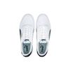 PUMA Shuffle Cow Split Leather Comfortable Breathable Low top Skateboard Shoes Unisex White Black 309668-03