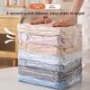 Vacuum Compression Bags for Clothing and Blankets, No Pump Space Saver, Heavy Duty Sealed Travel Packing Bags with Hand Roll