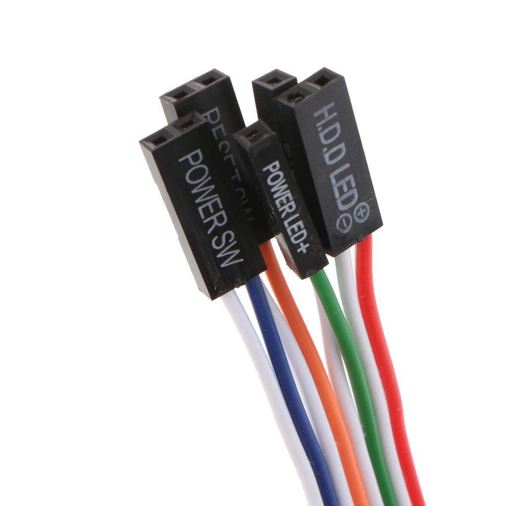 Buy 60cm ATX PC Desktop Case Power On Off Reset Switch Cable with 2 X ...