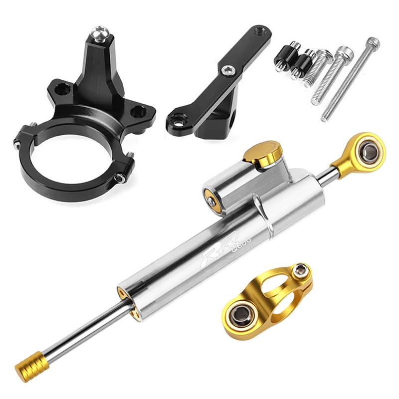 For QJMOTOR RRQ600 Motorcycle Aluminum Steer Damper Mounting Bracket Kit RRQ600 2021 2022 Fiber Carbon Accessories