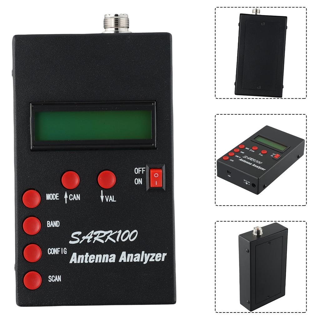 SARK100 HF SWR Antenna Analyzer Meter 1-60Mhz Ham Radio Mini-B Receptacle