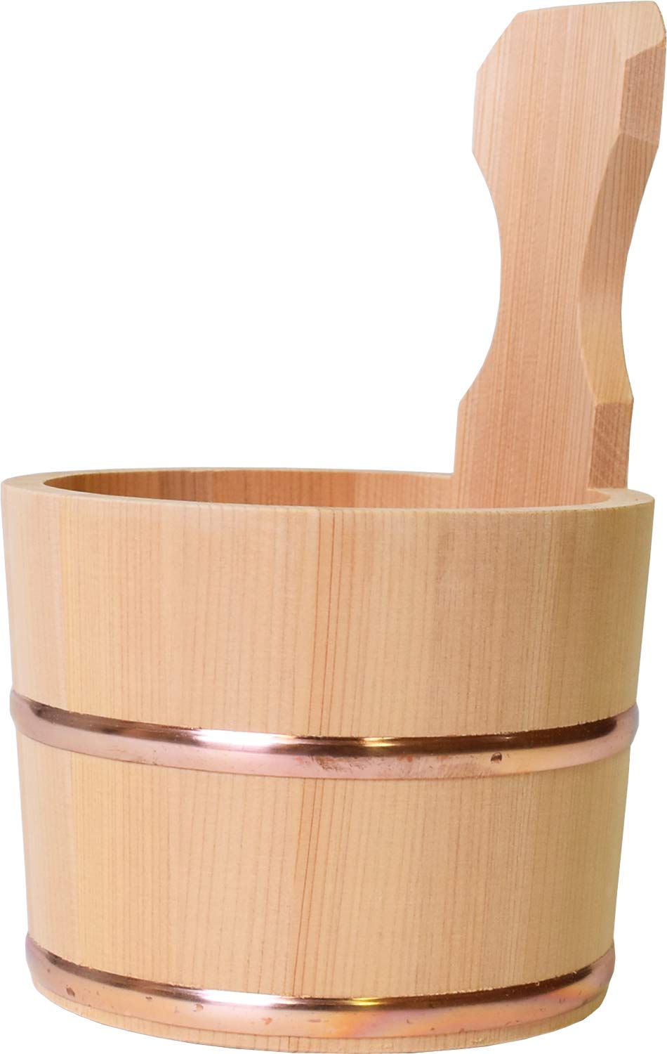 

Бутылка для воды Kiso Crafts, сделанная в Японии, деревянная ручная бадья Sawara, медный обруч