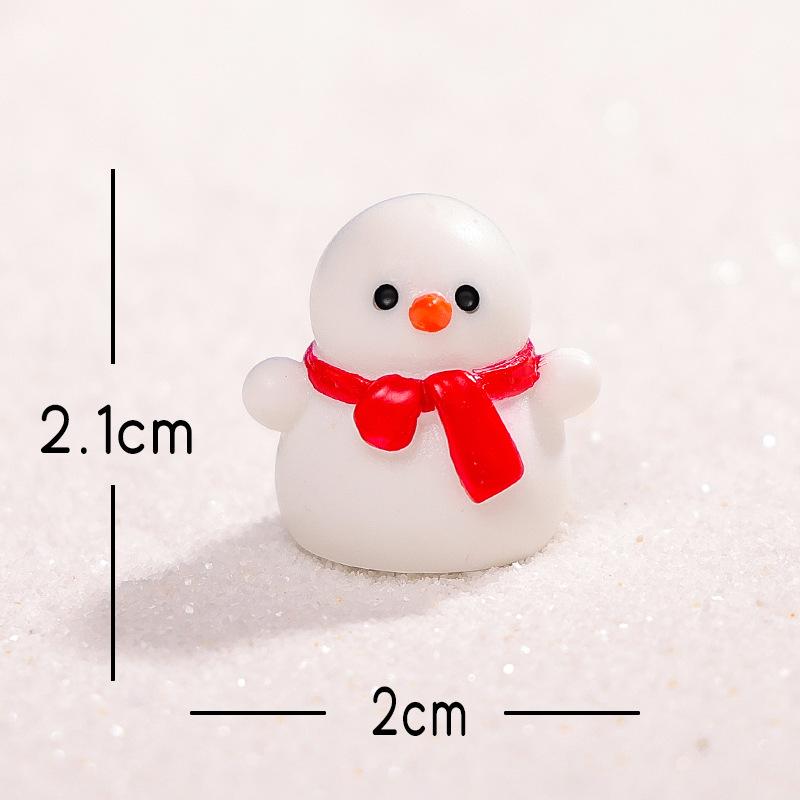 Christmas Simulation Cute Snowman Micro-landscape Car Decoration, Resin Craft Decorative Small Decoration Accessories