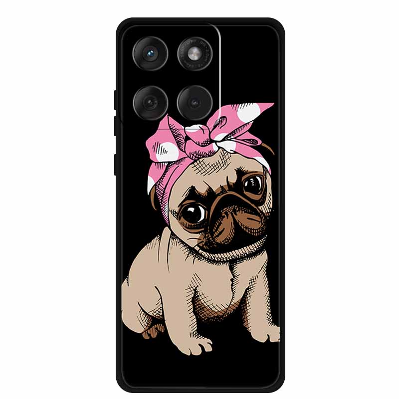 For Motorola G67 Power 5G 2025 Case Shockproof Soft Black Silicone Cute Cat Coque For Moto G67 Power Case 6.7" Cartoon Bumper