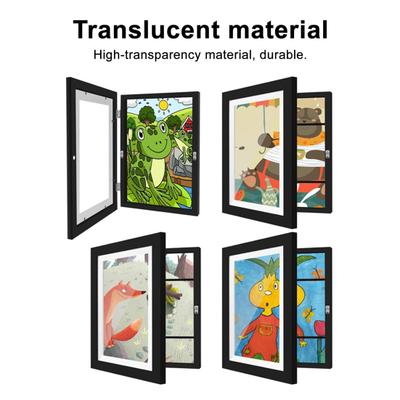 Yousheng Kinder Kunstrahmen Frontöffnung Kinder Kunstwerk Ausstellungsrahmen Wand Bilderrahmen Aufbewahren Mehrere Kunstwerke Fotohalter für 3D Bild Bastelarbeiten