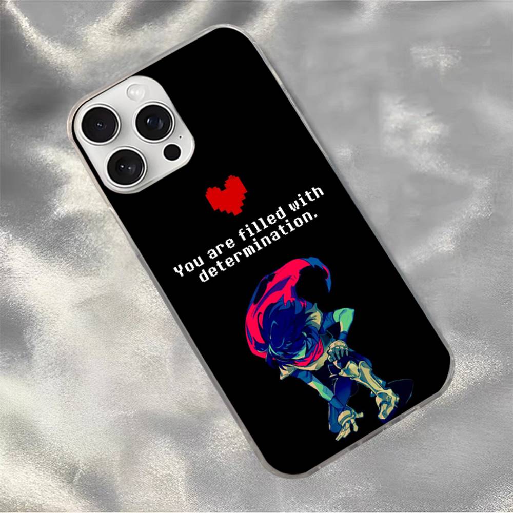 

D-Deltarune Ralsei Phone Case For iPhone 16 15 11 12 13 14 17 Pro Max Plus Silvery Satin Cover Funda iPhone 16 plus