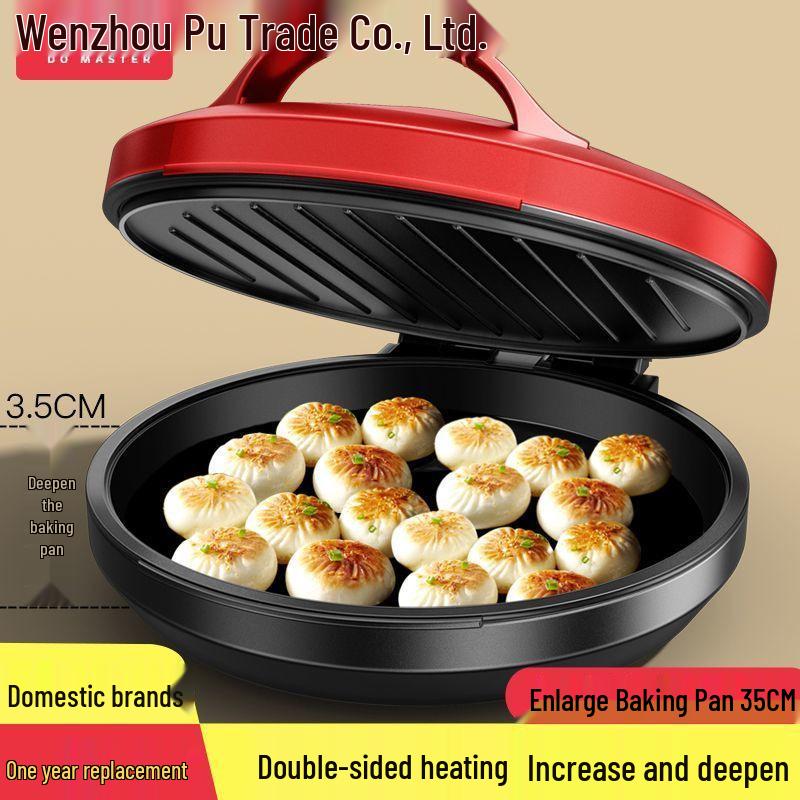 Deepen Electric Pancake & Grilling Pan with Double-Sided Heating and Automatic Power-Off