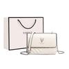 Small Bag New Fashionable Genuine Leather Women's Bag Chain Bag Crossbody Bag Autumn and Winter Small Square Bag Shoulder Bag