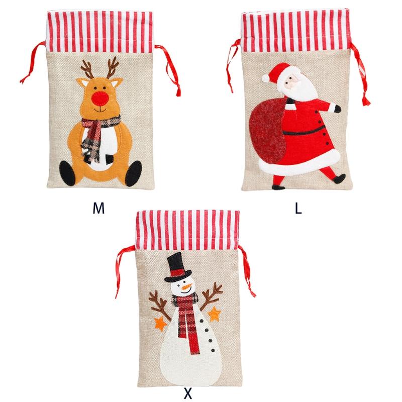 Xmas Gifts Wrapping Bags Candy Bags Christmas Wrapping Bag Party Favors for Creative Photo Props Decor Holiday Supplies