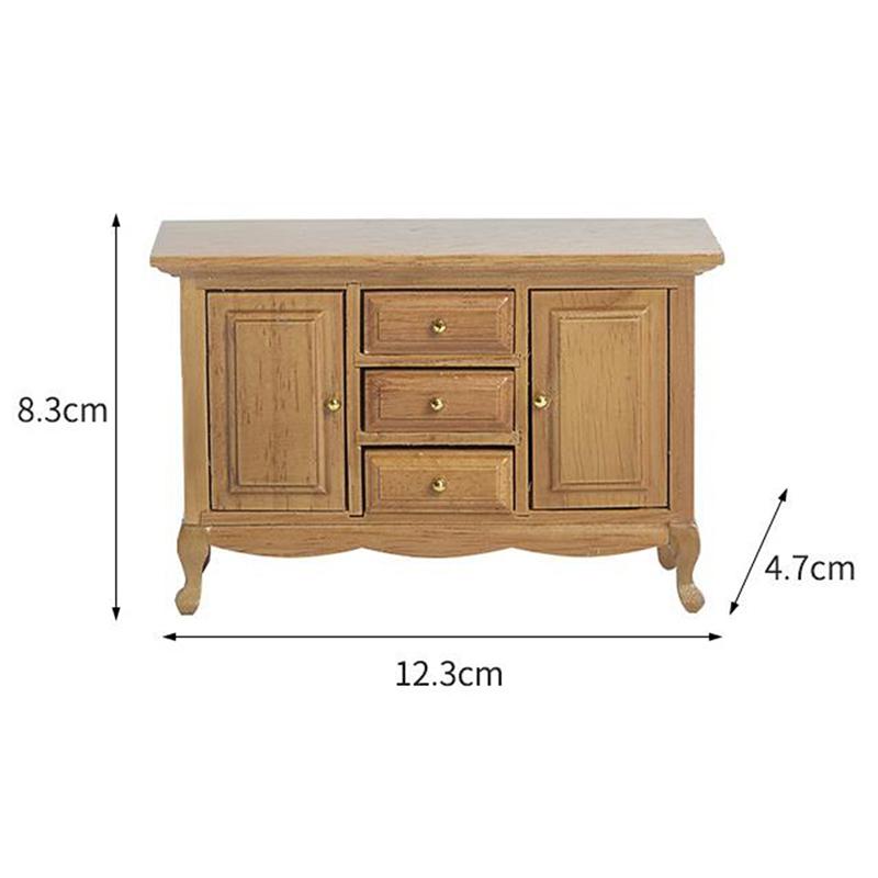 1/12 Dollhouse Mini Simulated Wooden Cabinet Dollhouse Furniture Accessories