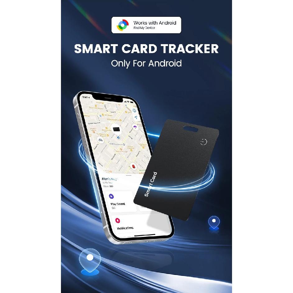 Ultra thin Global GPS Android Tracker Card wireless charging Waterproof Smart Wallet Tracker Card with Google Find My Device App