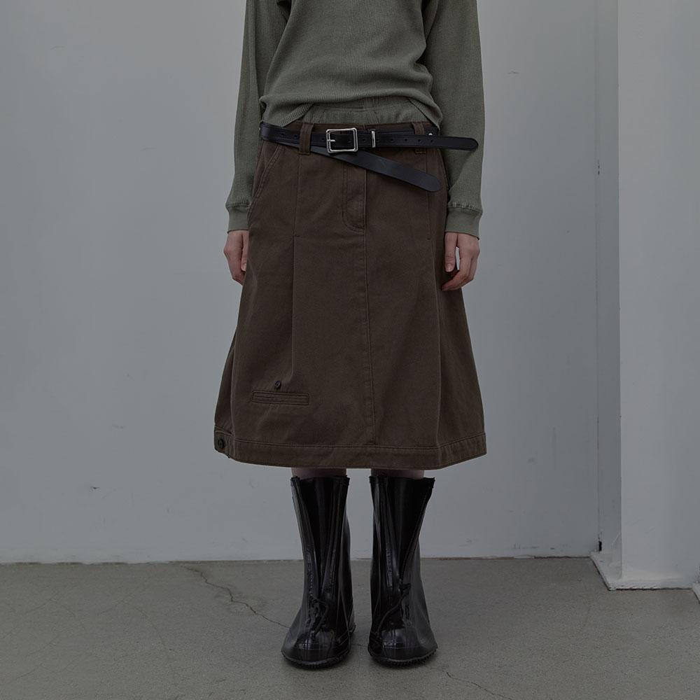 Lcdc Tm Cotton Tailored Midi Skirt (Brown)