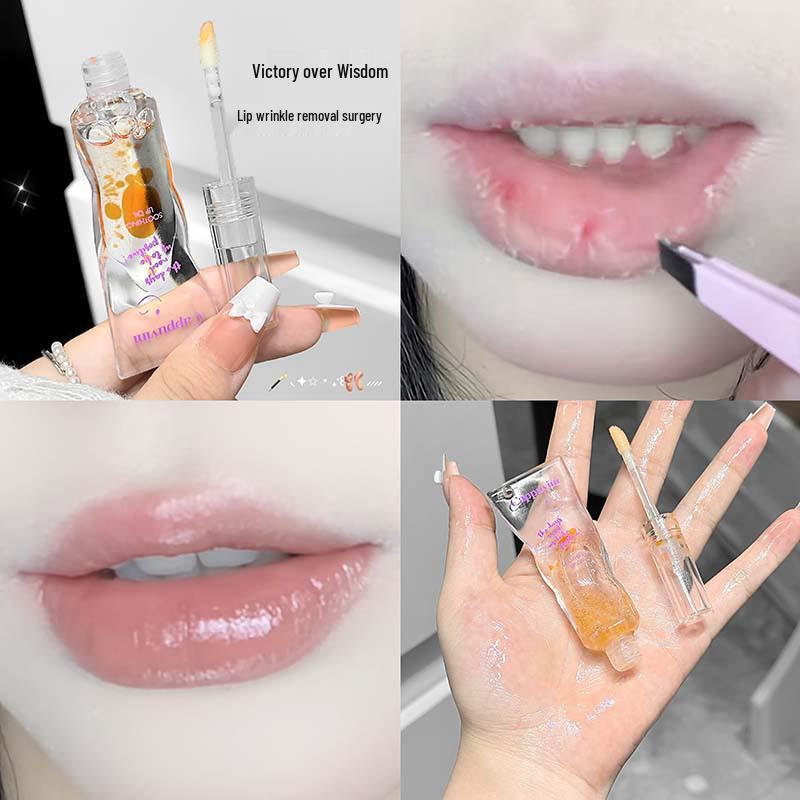 Cappuvini Luminous Color-Changing Lip Oil Balm - Smiling Tinted Essence for Soft, Radiant Lips.