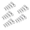 25Pcs Ball Bearing Fishing Swivels 360 Degree Rotation Stainless Steel Rings for Saltwater Use 5 Sizes