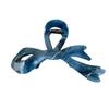 High-End Metal Acetate Ash Blue Hair Clip: Women's Elegant Large Shark Clip Headdress