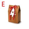 1 Pcs Kraft Paper Bag With Ribbon And Card Tag Packaging Gift Box Wrapping Christmas Party Supplies