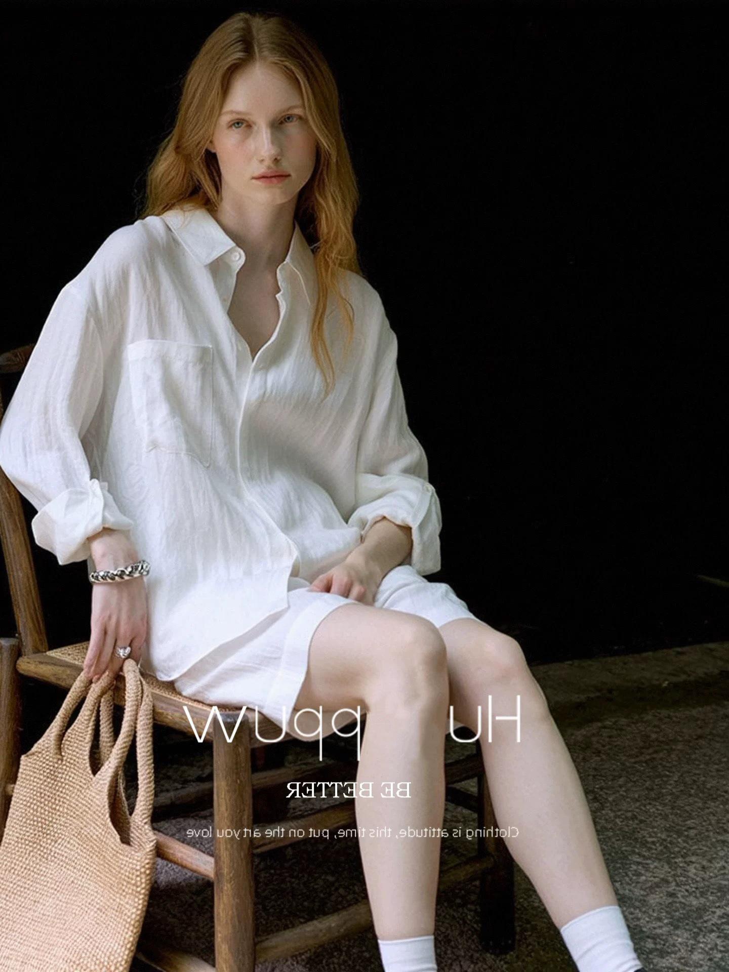 

French Oversized Linen Texture Suit: 2026 Spring/Summer Shirt and Casual Shorts Set XL