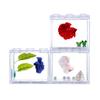 Aquarium Mini Fish Tank Reptile Pet Led Light Box Stackable Aquarium Cylinder Landscape Seaweed For Home Office Decoration