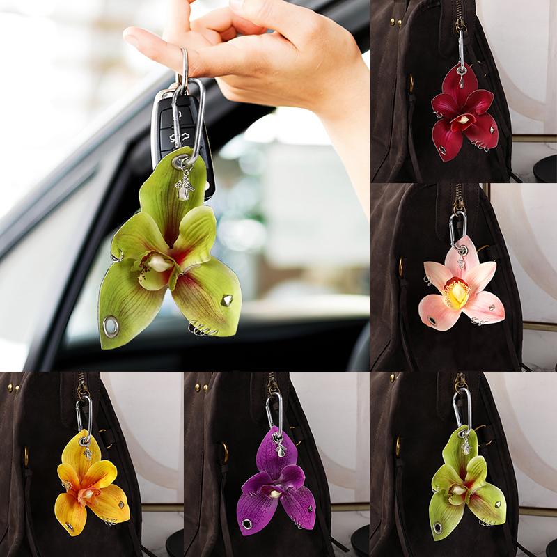 Women Girls Handicrafts Chic Alloy Flower Art Artificial Flower Decorative Simulated Orchid Gift 5 Colors