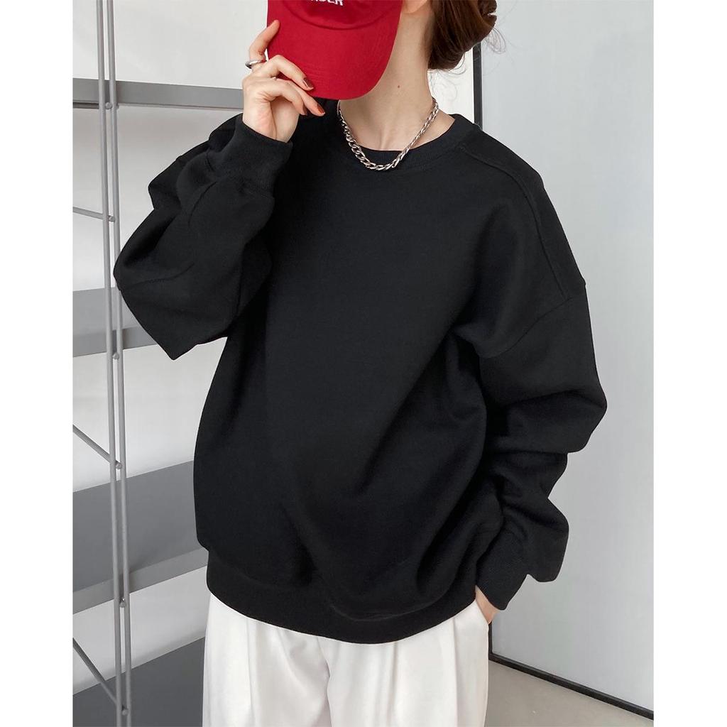 Luxi 2023 Sametově vínově červený pulovr s dlouhým rukávem pro ženy - Korejský styl