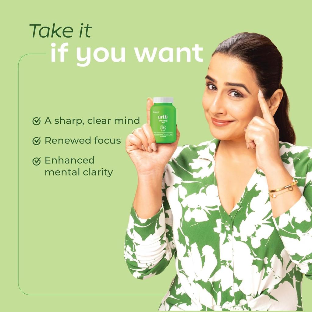 Arth Brahmi Capsules by Emcure | 30 Veg Capsules for Memory, Focus & Mental Clarity Support