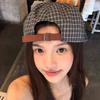 Retro Japanese Color Matching Plaid Forward Hats for Women Spring and Summer Travel Sunscreen Versatile Casual Literary Berets