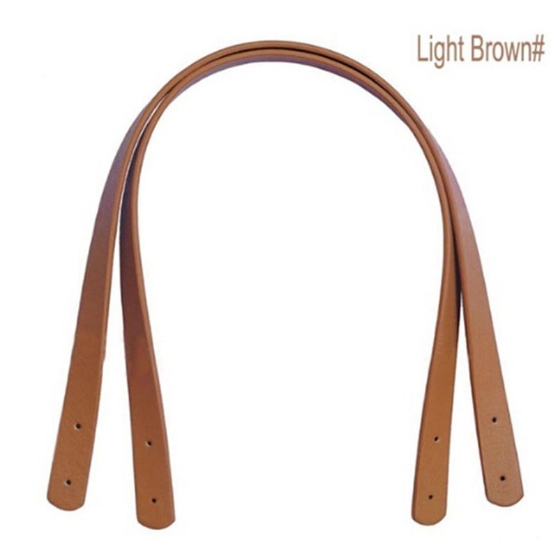 

2PCS Bag Belt Detachable PU Leather Handle Lady Shoulder Bag DIY Replacement Accessories Handbag Band Handle Strap Band NEW світло-коричневого кольору