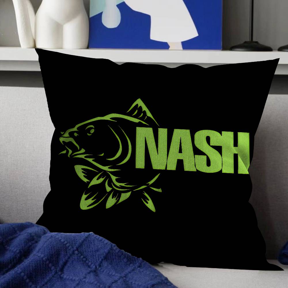 Nash Fishing Logo Maple Design Cushion Cover Happy Autumn Harvest Decor Holiday Decorati Pillow Cover