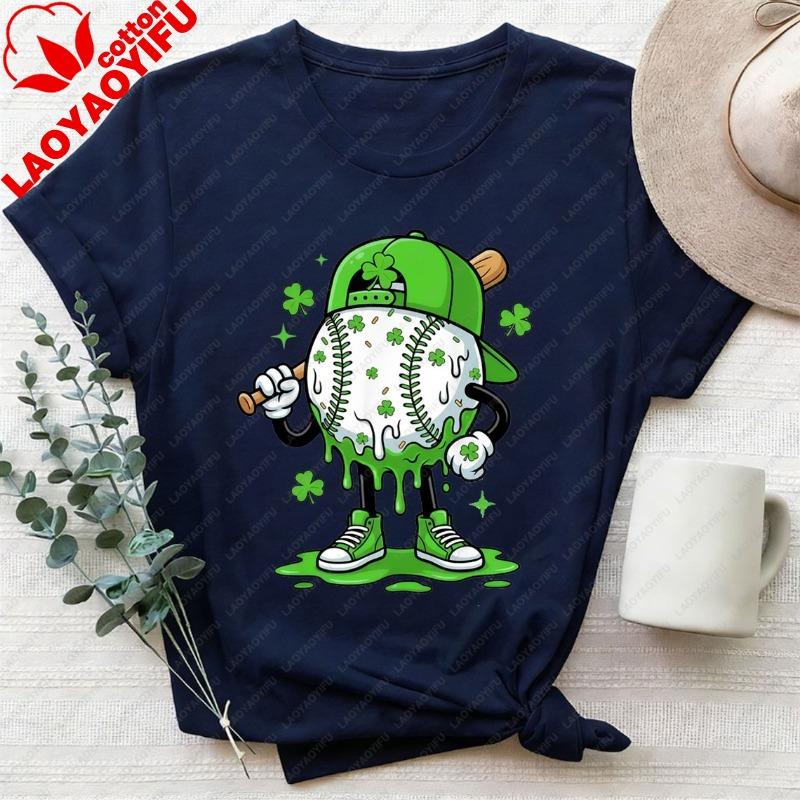 

St Patricks Day Baseball Shirt Girl and Boys Baseball Shirts Graphic T Shirts Women Clothes Kawaii Clothes Oversized T Shirt Top 3XL