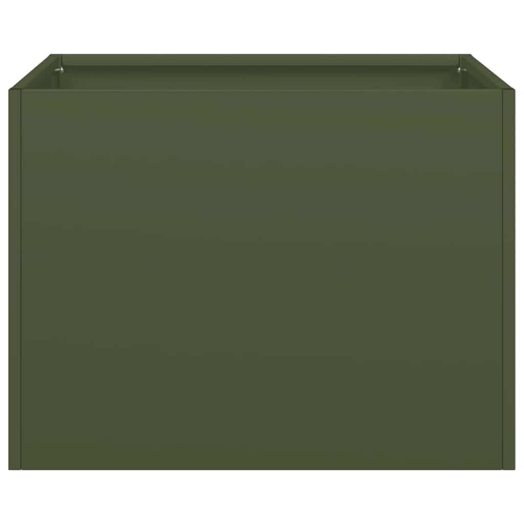Olive-Green Pot 40X40X30 Cm Steel