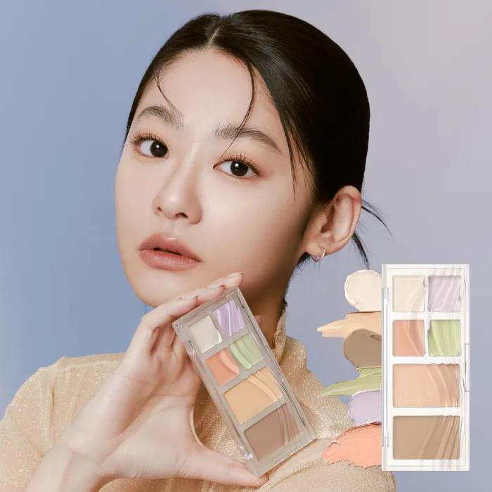 [Tone Correcting/Blemish Covering/Contouring] 6 Multicolor Breathing Concealer Palette (No. 21/No. 23)
