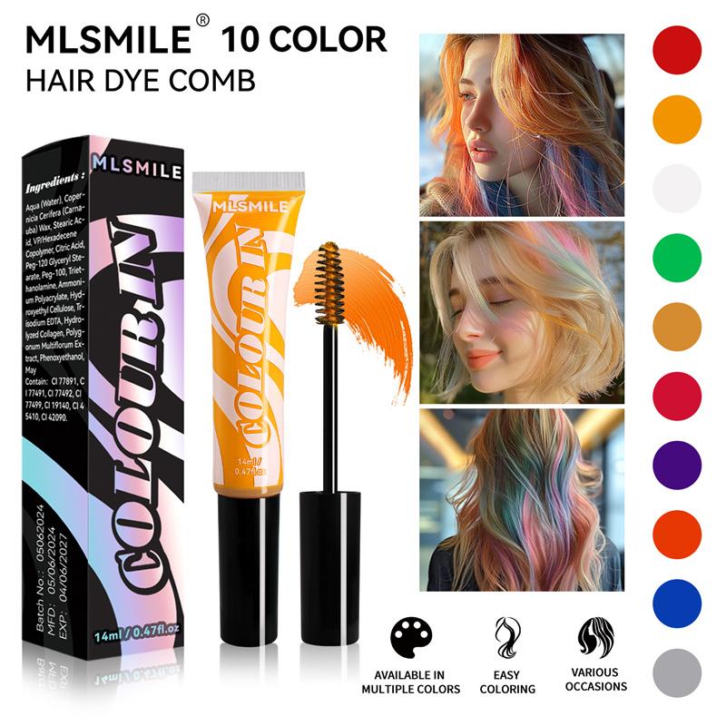 Coloration Capillaire Jetable Rouge Jaune Bleu Couleur Mèche Couleur Crème à Sourcils Usage Personnel Cosplay Salon Coiffure Accessoires de Coloration Capillaire