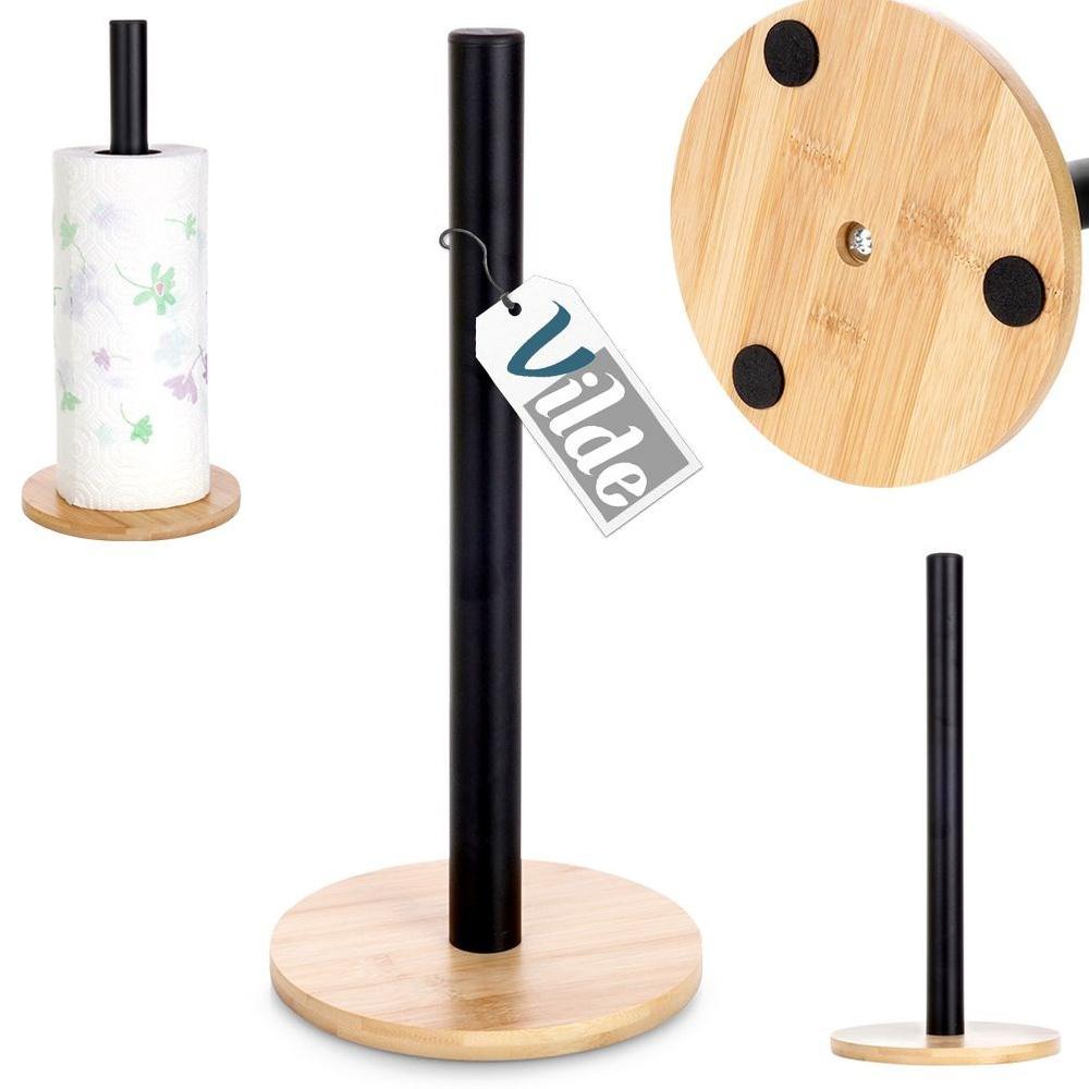 Black Metal Paper Towel Stand 32.5 Cm