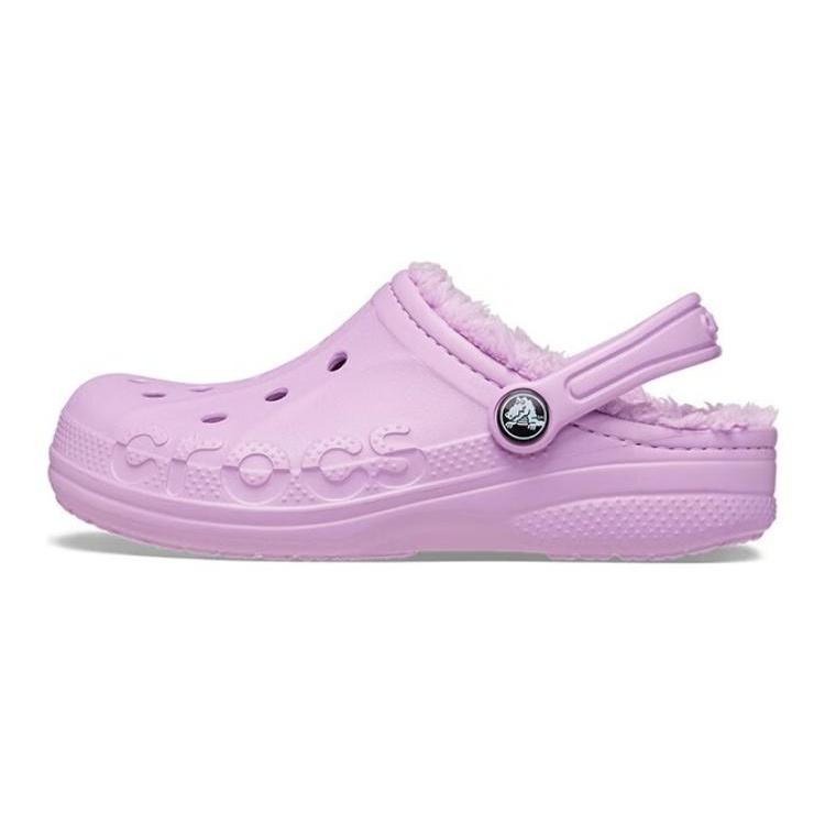 Crocs Classic Baya Lined Clog Pink Kids 207500-5Q5 EU 30-31