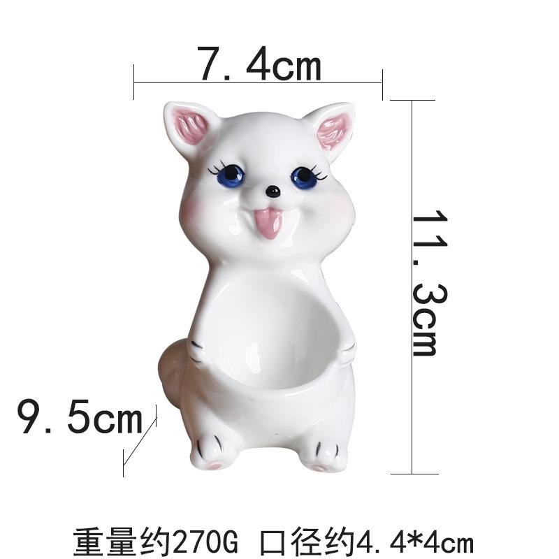 Ceramic Cartoon Puppy Breakfast Egg Rack Egg Tray Egg Cup Holiday Birthday Gift For Boys And Girls as shown in the picture