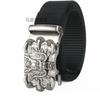 Belt, Men's Automatic Buckle Toothless Business Casual Men's Belt, Young People's Personality Trendy Nylon Canvas