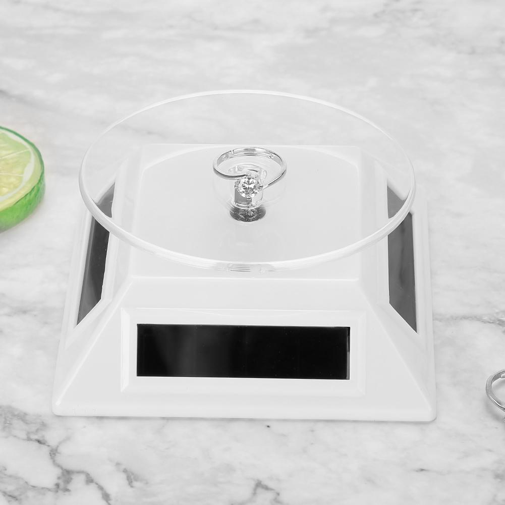 Solar Showcase 360 Grad Drehteller rotierenden Schmuck Organizer Display Stand (Weiß)