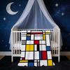 Decke Super Warm Bequem Plüsch Überwurfdecke M-Mondrian-ES Kind Zuhause Kunst Sofa Schlafzimmer Geschenk