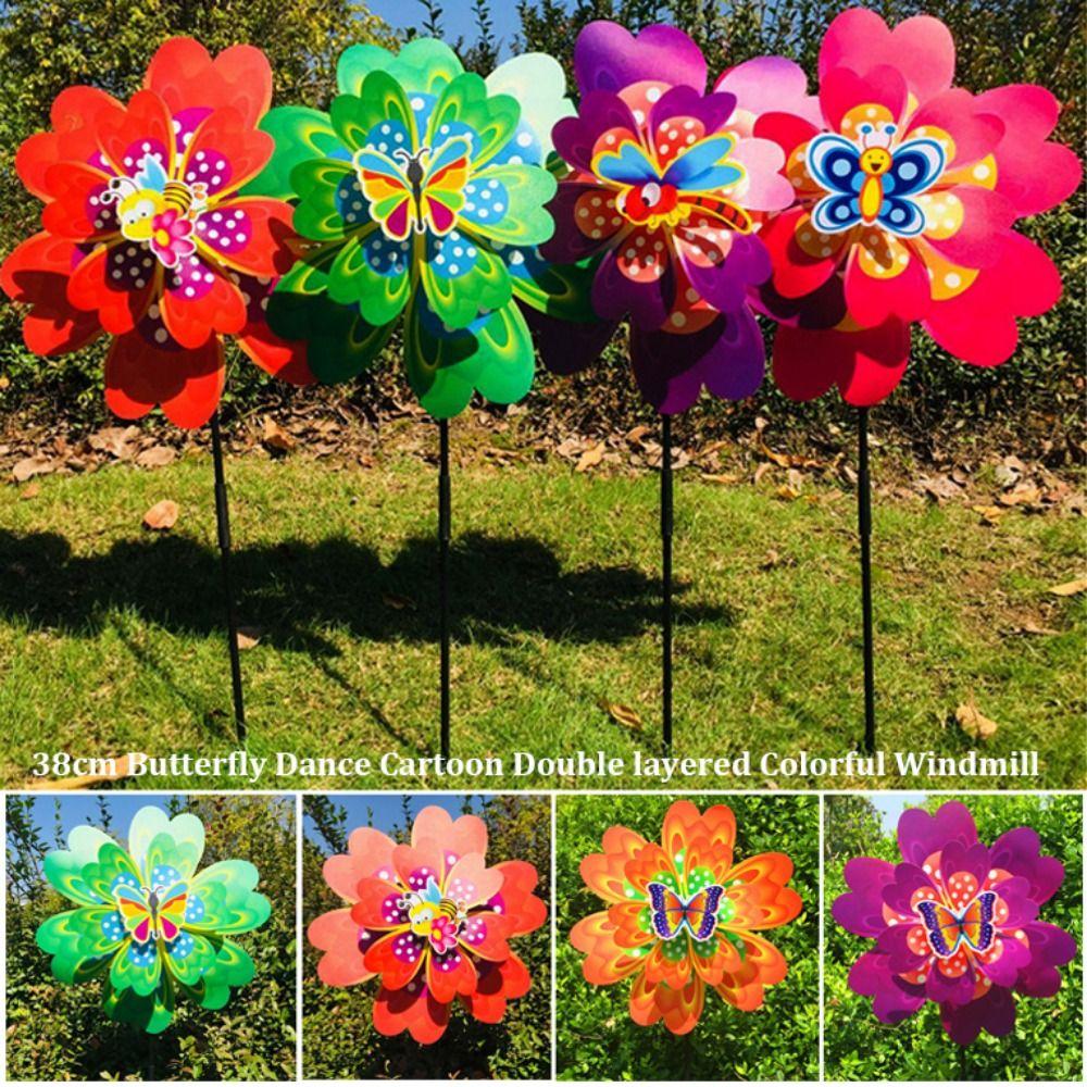 Multistyles Rotating Wind Spinner PVC Pinwheel Windmill  Outdoor Party Picnic Decor