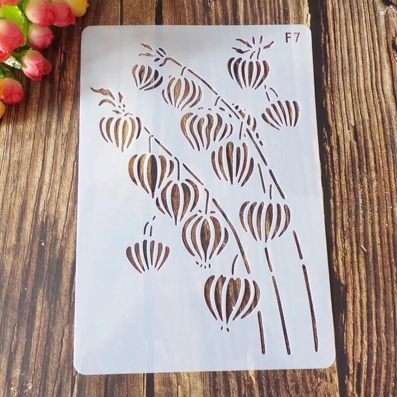 26 cm Liście DIY Warstwy Szablony Malowanie Ściany Scrapbook Kolorowanie Tłoczenie Album Dekoracyjny Szablon Karty