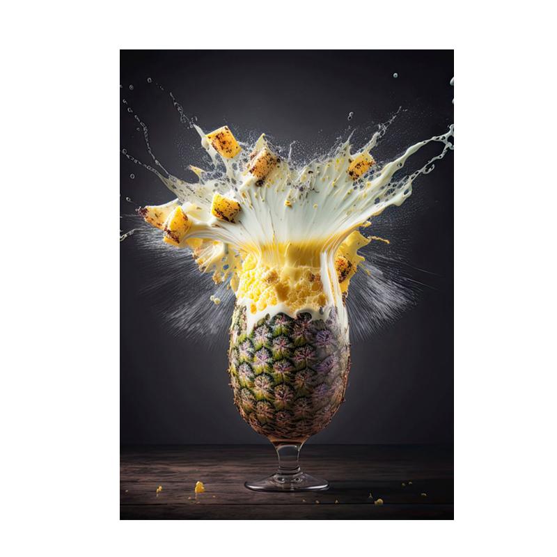 Abstract Colorful Cocktail Exploration Rendered Posters Prints Bar Painting Wall Art Pictures for Restaurant Drinking Room Decor