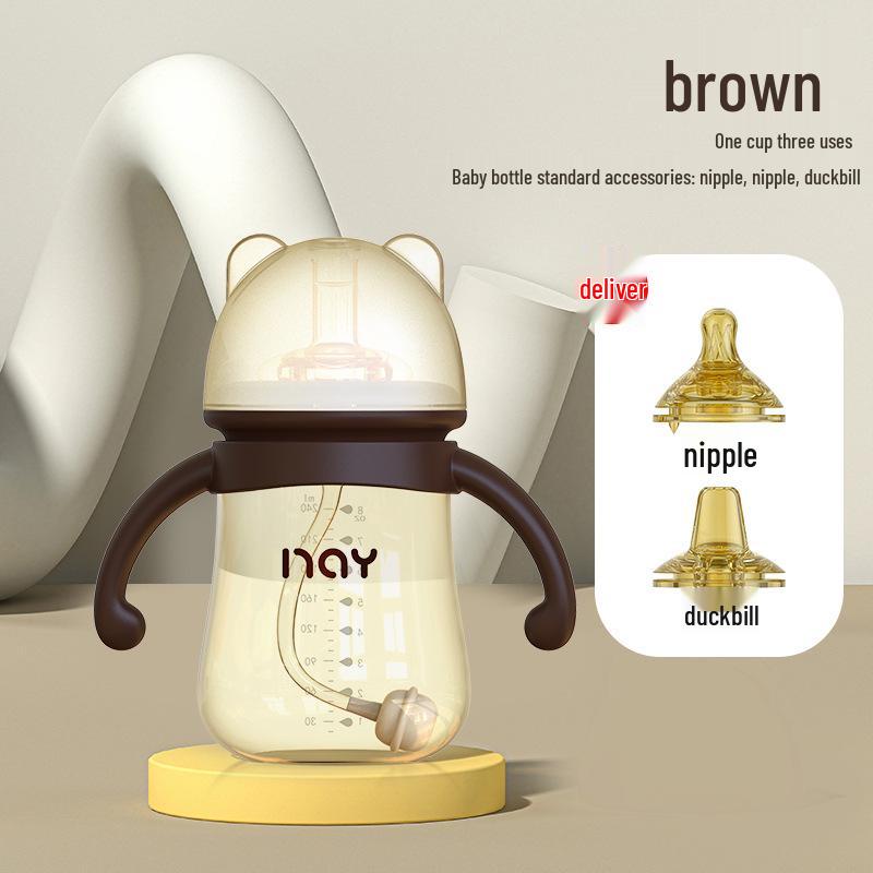 

Антибактериальный детский поильник с трубочкой Nano Silver - Широкое горлышко, Против колик, Защита от захлебывания, С ручкой