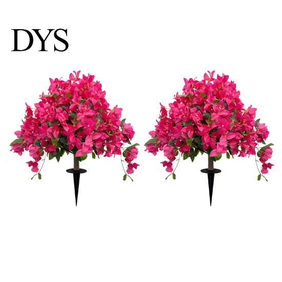 Realistisches Heim-Ornament Künstlicher Bougainvillea-Kugelbaum, Kunstseidenblumen mit Erdspieß, UV-beständige Blumen für die Haustür