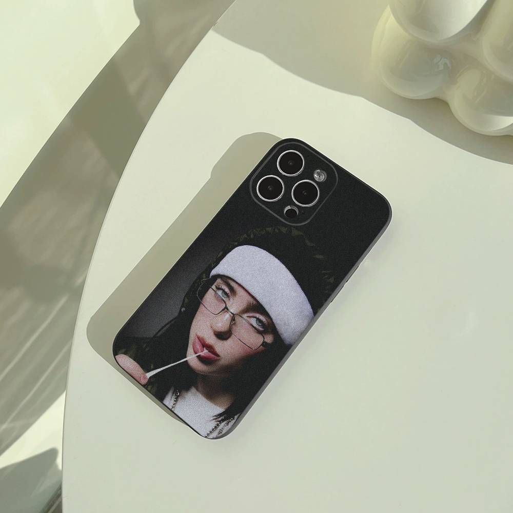 

Gen Z talented singer-Billie E-Eilish Phone Case For iPhone 17,16,15,14,13,12,11 Pro Max,16/15/14Plus,XS Soft Black Cover iPhoneXSMAX